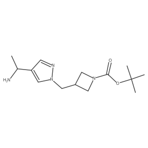 tert-butyl 3-{[4-(1-aminoethyl)-1H-pyrazol-1-yl]methyl}azetidine-1-carboxylate结构式