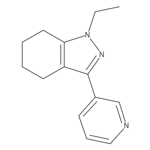 1-ethyl-3-(pyridin-3-yl)-4,5,6,7-tetrahydro-1H-indazole结构式