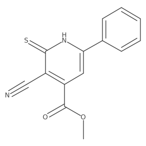 Methyl 3-cyano-6-phenyl-2-thioxo-1,2-dihydropyridine-4-carboxylate结构式