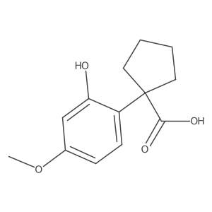 1-(2-Hydroxy-4-methoxyphenyl)cyclopentane-1-carboxylic acid结构式