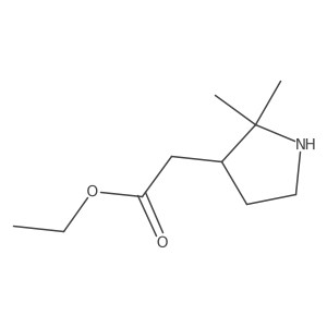 Ethyl 2-(2,2-dimethylpyrrolidin-3-yl)acetate Structure