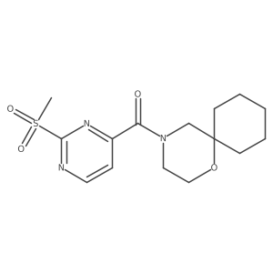 4-(2-Methanesulfonylpyrimidine-4-carbonyl)-1-oxa-4-azaspiro[5.5]undecane结构式