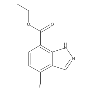 4-Fluoro-1H-indazole-7-carboxylic acid ethyl ester结构式