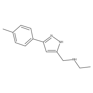 ethyl({[5-(4-methylphenyl)-1H-pyrazol-3-yl]methyl})amine Structure