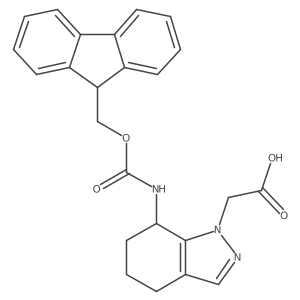 2-[7-({[(9H-fluoren-9-yl)methoxy]carbonyl}amino)-4,5,6,7-tetrahydro-1H-indazol-1-yl]acetic acid Structure