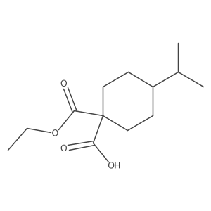 1-(Ethoxycarbonyl)-4-(propan-2-yl)cyclohexane-1-carboxylic acid Structure