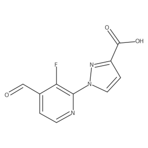 1-(3-fluoro-4-formylpyridin-2-yl)-1H-pyrazole-3-carboxylic acid结构式
