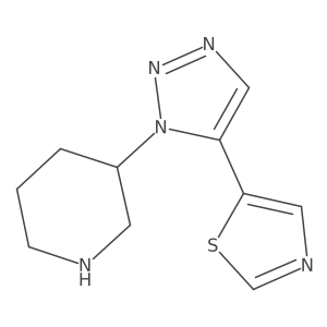 3-[5-(1,3-thiazol-5-yl)-1H-1,2,3-triazol-1-yl]piperidine Structure