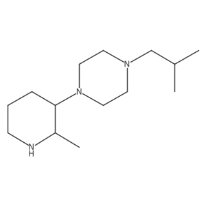 1-(2-Methylpiperidin-3-yl)-4-(2-methylpropyl)piperazine结构式