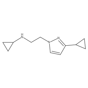 N-[2-(3-cyclopropyl-1H-pyrazol-1-yl)ethyl]cyclopropanamine结构式