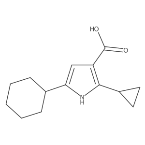5-cyclohexyl-2-cyclopropyl-1H-pyrrole-3-carboxylic acid结构式