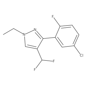 3-(5-chloro-2-fluorophenyl)-4-(difluoromethyl)-1-ethyl-1H-pyrazole结构式