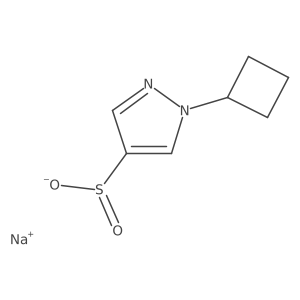 sodium 1-cyclobutyl-1H-pyrazole-4-sulfinate结构式