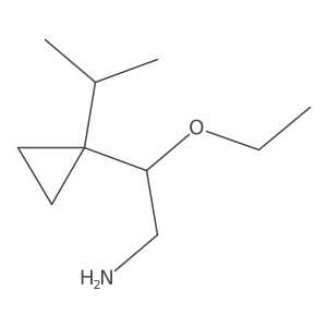 2-Ethoxy-2-[1-(propan-2-yl)cyclopropyl]ethan-1-amine结构式