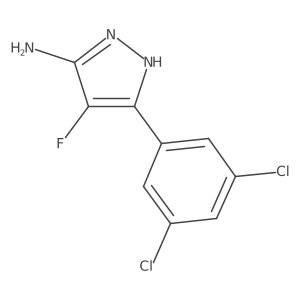 3-(3,5-dichlorophenyl)-4-fluoro-1H-pyrazol-5-amine结构式