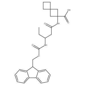 2-[(3R)-3-({[(9H-fluoren-9-yl)methoxy]carbonyl}amino)pentanamido]spiro[3.3]heptane-2-carboxylic acid Structure