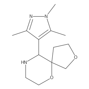 10-(trimethyl-1H-pyrazol-4-yl)-2,6-dioxa-9-azaspiro[4.5]decane Structure