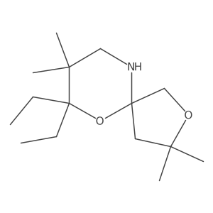 7,7-Diethyl-3,3,8,8-tetramethyl-2,6-dioxa-10-azaspiro[4.5]decane结构式