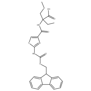 2-{[2-({[(9H-fluoren-9-yl)methoxy]carbonyl}amino)-1,3-thiazol-4-yl]formamido}-2-(methoxymethyl)butanoic acid结构式
