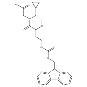2-[N-(cyclopropylmethyl)-4-({[(9H-fluoren-9-yl)methoxy]carbonyl}amino)-2-methoxybutanamido]acetic acid Structure