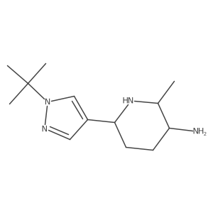 6-(1-tert-butyl-1H-pyrazol-4-yl)-2-methylpiperidin-3-amine结构式