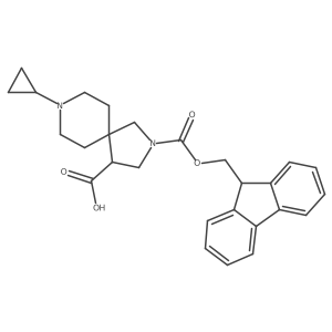 8-cyclopropyl-2-{[(9H-fluoren-9-yl)methoxy]carbonyl}-2,8-diazaspiro[4.5]decane-4-carboxylic acid Structure