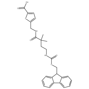 2-{[4-({[(9H-fluoren-9-yl)methoxy]carbonyl}amino)-2,2-dimethylbutanamido]methyl}-1,3-thiazole-5-carboxylic acid Structure