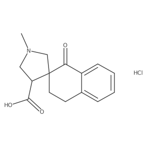 1'-Methyl-1-oxo-3,4-dihydro-1h-spiro[naphthalene-2,3'-pyrrolidine]-4'-carboxylic acid hydrochloride Structure