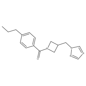 (3-((1H-1,2,4-triazol-1-yl)methyl)azetidin-1-yl)(4-propylphenyl)methanone结构式