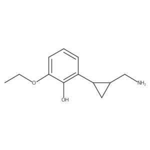 rac-2-[(1R,2R)-2-(aminomethyl)cyclopropyl]-6-ethoxyphenol结构式