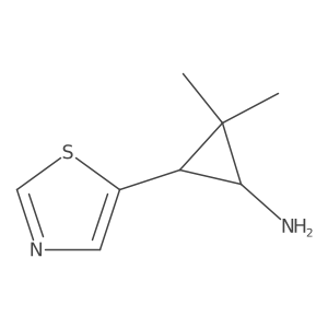 rac-(1R,3S)-2,2-dimethyl-3-(1,3-thiazol-5-yl)cyclopropan-1-amine Structure