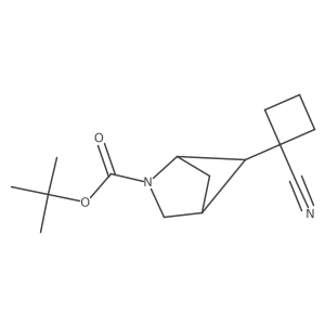 tert-butyl (1S,4R)-5-(1-cyanocyclobutyl)-2-azabicyclo[2.1.1]hexane-2-carboxylate结构式