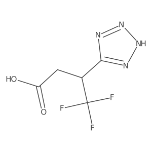 4,4,4-trifluoro-3-(1H-1,2,3,4-tetrazol-5-yl)butanoic acid结构式