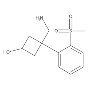 3-(Aminomethyl)-3-(2-methanesulfonylphenyl)cyclobutan-1-ol Structure