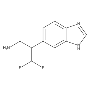 2-(1H-1,3-benzodiazol-5-yl)-3,3-difluoropropan-1-amine结构式