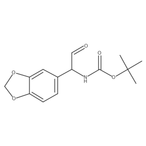 tert-butyl N-[1-(1,3-dioxaindan-5-yl)-2-oxoethyl]carbamate Structure