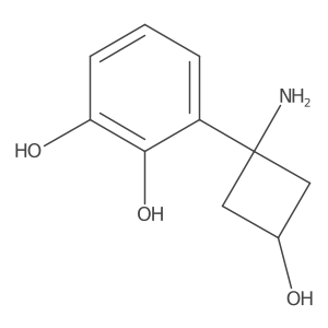 3-(1-Amino-3-hydroxycyclobutyl)benzene-1,2-diol结构式