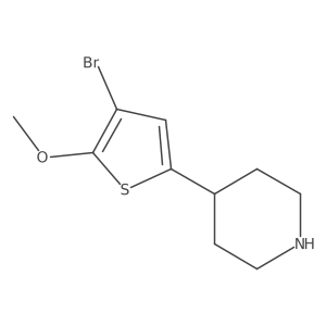 4-(4-Bromo-5-methoxythiophen-2-yl)piperidine Structure