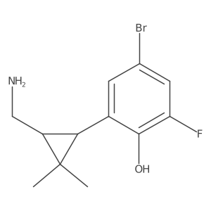 2-[3-(Aminomethyl)-2,2-dimethylcyclopropyl]-4-bromo-6-fluorophenol结构式