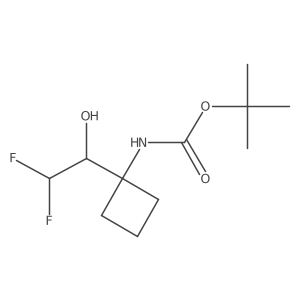 tert-butyl N-[1-(2,2-difluoro-1-hydroxyethyl)cyclobutyl]carbamate Structure