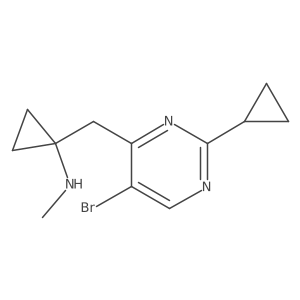 1-[(5-bromo-2-cyclopropylpyrimidin-4-yl)methyl]-N-methylcyclopropan-1-amine Structure