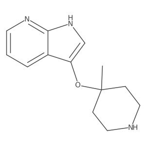 4-methyl-4-{1H-pyrrolo[2,3-b]pyridin-3-yloxy}piperidine结构式