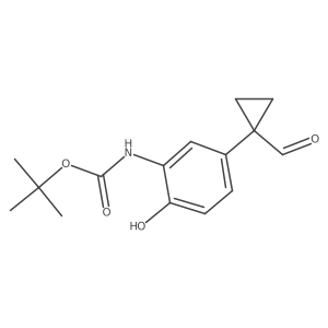 tert-butyl N-[5-(1-formylcyclopropyl)-2-hydroxyphenyl]carbamate Structure