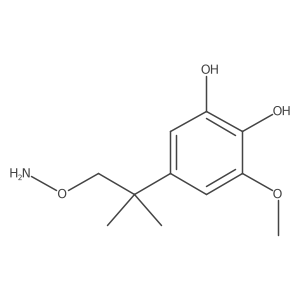 5-[1-(Aminooxy)-2-methylpropan-2-yl]-3-methoxybenzene-1,2-diol Structure