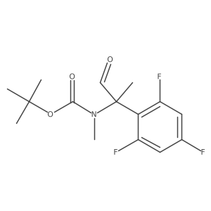 tert-butyl N-methyl-N-[1-oxo-2-(2,4,6-trifluorophenyl)propan-2-yl]carbamate Structure