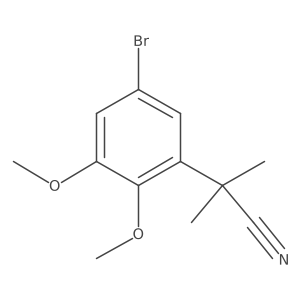 2-(5-Bromo-2,3-dimethoxyphenyl)-2-methylpropanenitrile结构式