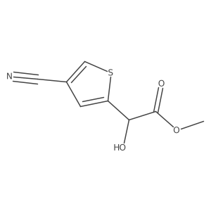 Methyl 2-(4-cyanothiophen-2-yl)-2-hydroxyacetate结构式