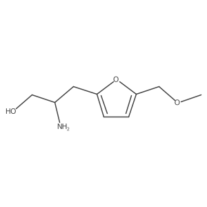 2-Amino-3-[5-(methoxymethyl)furan-2-yl]propan-1-ol结构式
