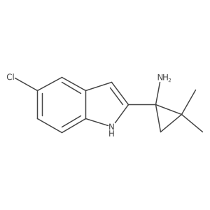 1-(5-chloro-1H-indol-2-yl)-2,2-dimethylcyclopropan-1-amine Structure