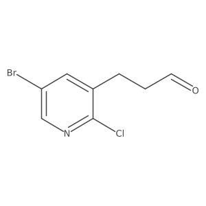 3-(5-Bromo-2-chloropyridin-3-yl)propanal Structure